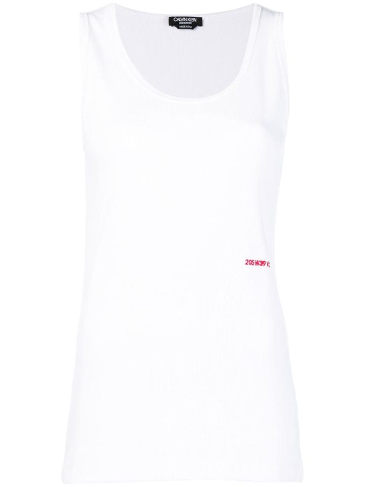 Calvin Klein 205w39nyc Ribbed Tank Top - White
