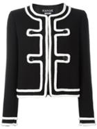 Boutique Moschino Tweed Jacket, Women's, Size: 46, Black, Virgin Wool/acrylic/acetate/rayon