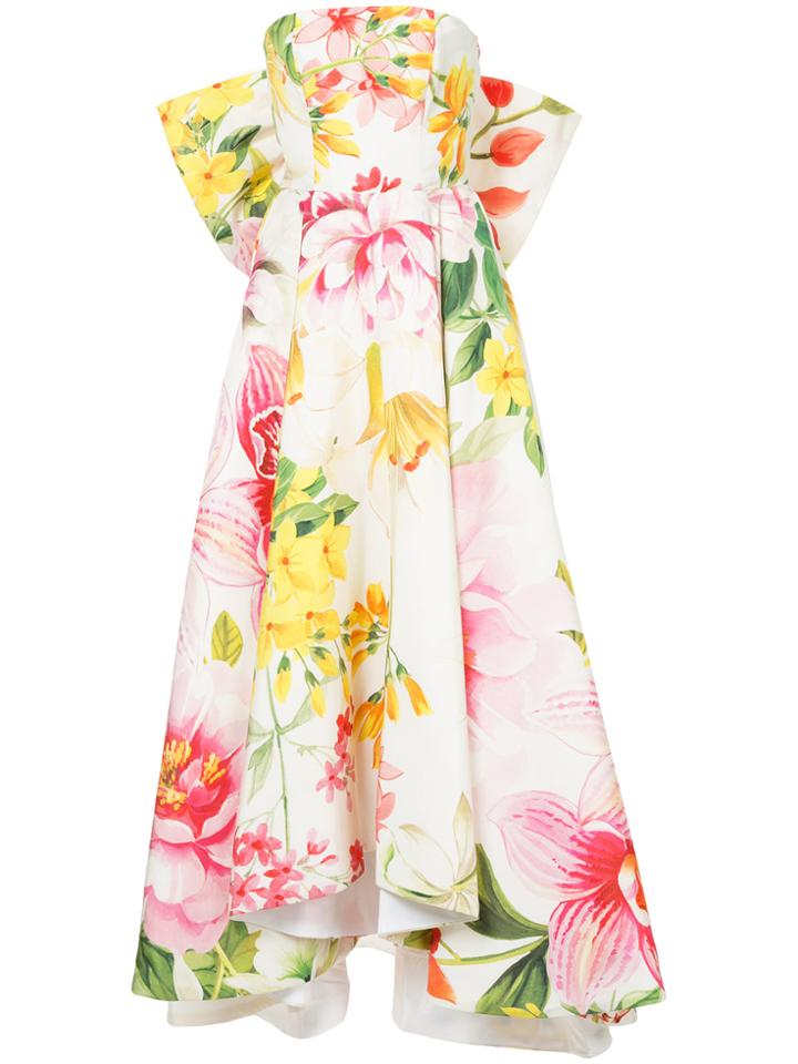 Bambah Lotus Bow Gown - White