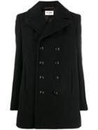 Saint Laurent Double-breasted Oversized Coat - Black