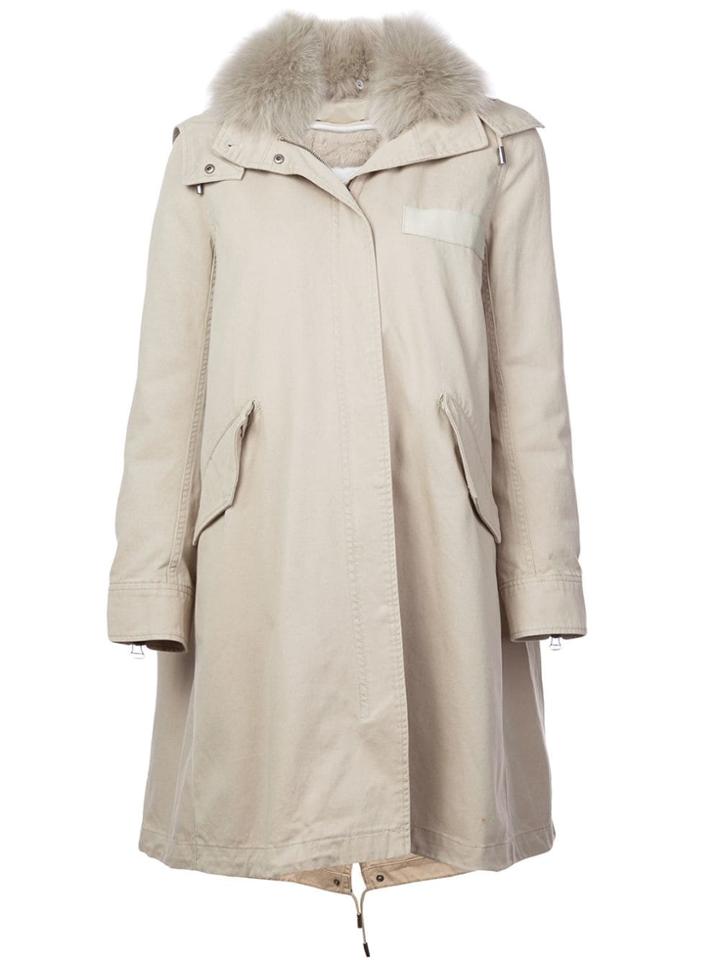 Yves Salomon Hooded Parka - Nude & Neutrals