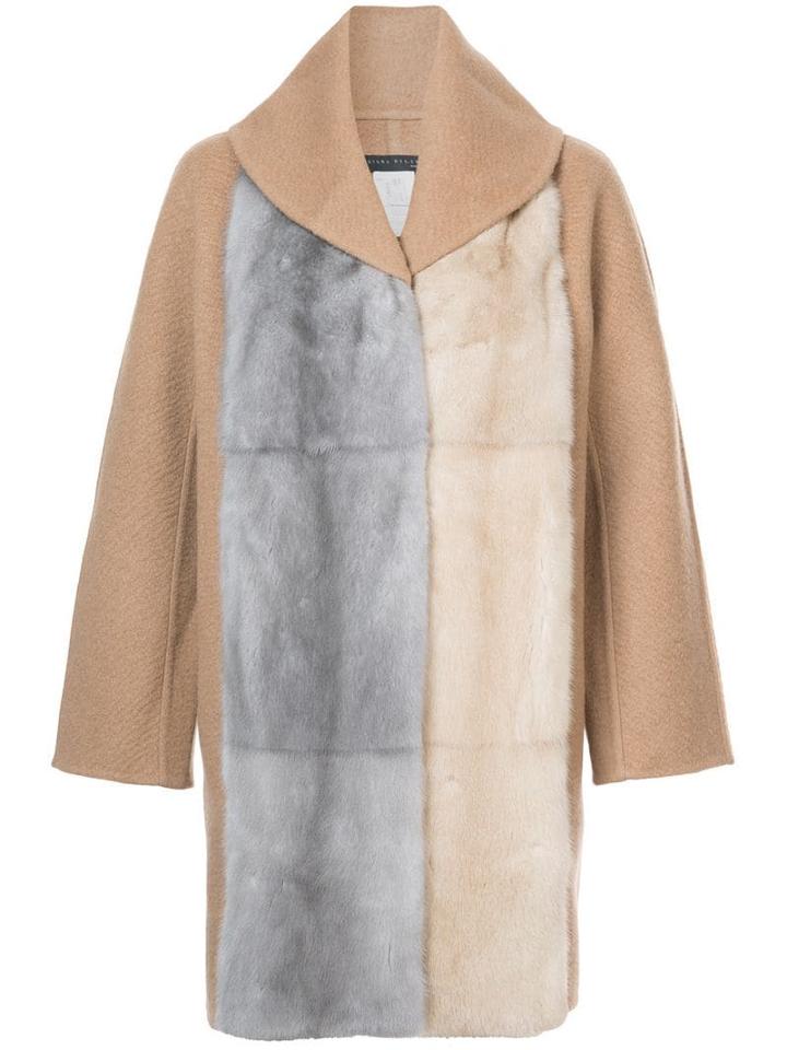Fabiana Filippi Fur Cape Coat - Neutrals