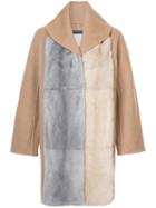 Fabiana Filippi Fur Cape Coat - Neutrals