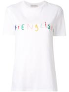 Être Cécile Frenglish Embroidery T-shirt - White