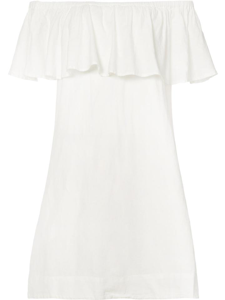 Anine Bing - Off-the-shoulder Dress - Women - Cotton/linen/flax - Xs, Women's, White, Cotton/linen/flax