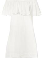 Anine Bing - Off-the-shoulder Dress - Women - Cotton/linen/flax - Xs, Women's, White, Cotton/linen/flax