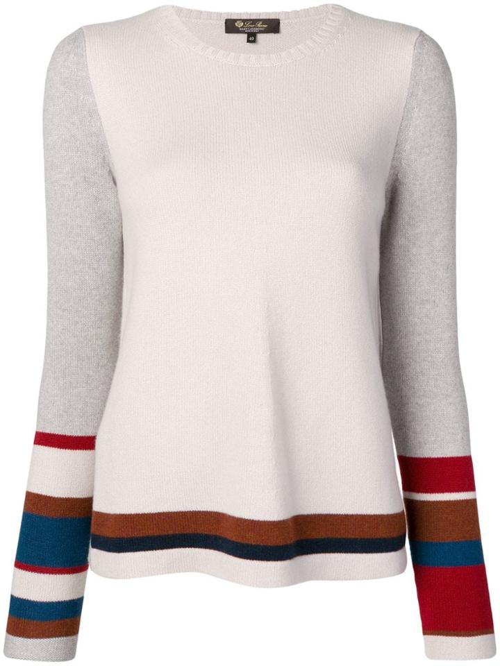 Loro Piana Knit Panelled Jumper - Nude & Neutrals