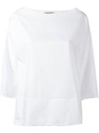 Stefano Mortari Balloon Sleeve Top, Women's, Size: 40, White, Cotton