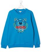 Kenzo Kids Teen Embroidered Tiger Sweatshirt - Blue