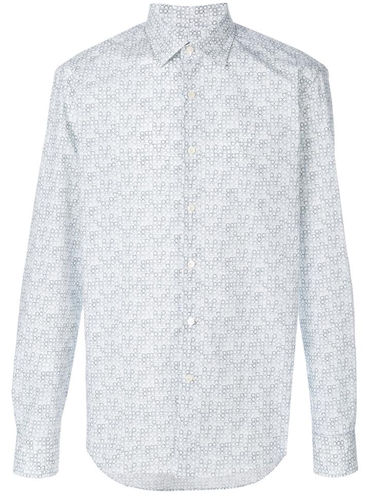 Salvatore Ferragamo Gancio Printed Shirt - White