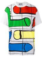 Moschino Printed T-shirt, Men's, Size: 46, White, Cotton