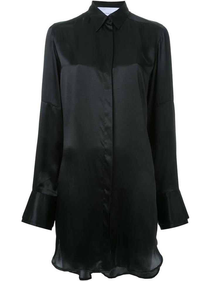 Strateas Carlucci Oversized Shirt, Women's, Size: Xl, Black, Silk