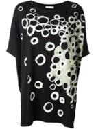 Tsumori Chisato Circle Print T-shirt, Women's, Size: 3, Black, Cotton
