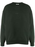 Acne Studios Inverted Logo Print Crewneck Sweater - Green