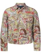 Comme Des Garçons Vintage Comicbook Print Denim Jacket - Green