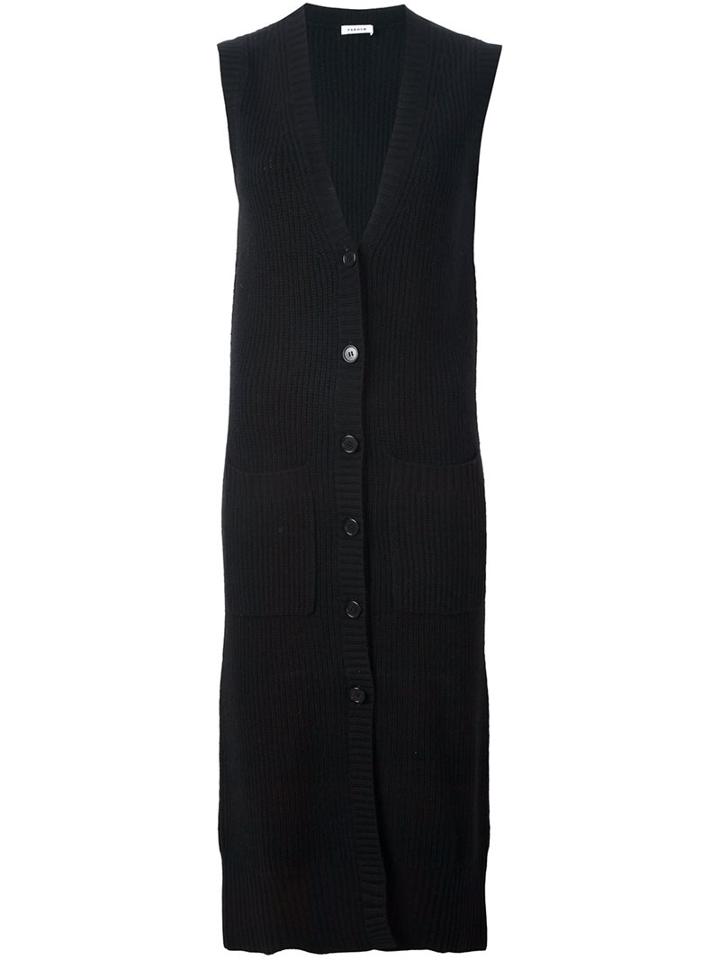P.a.r.o.s.h. Sleeveless Cardigan, Women's, Size: Small, Black, Cashmere/wool