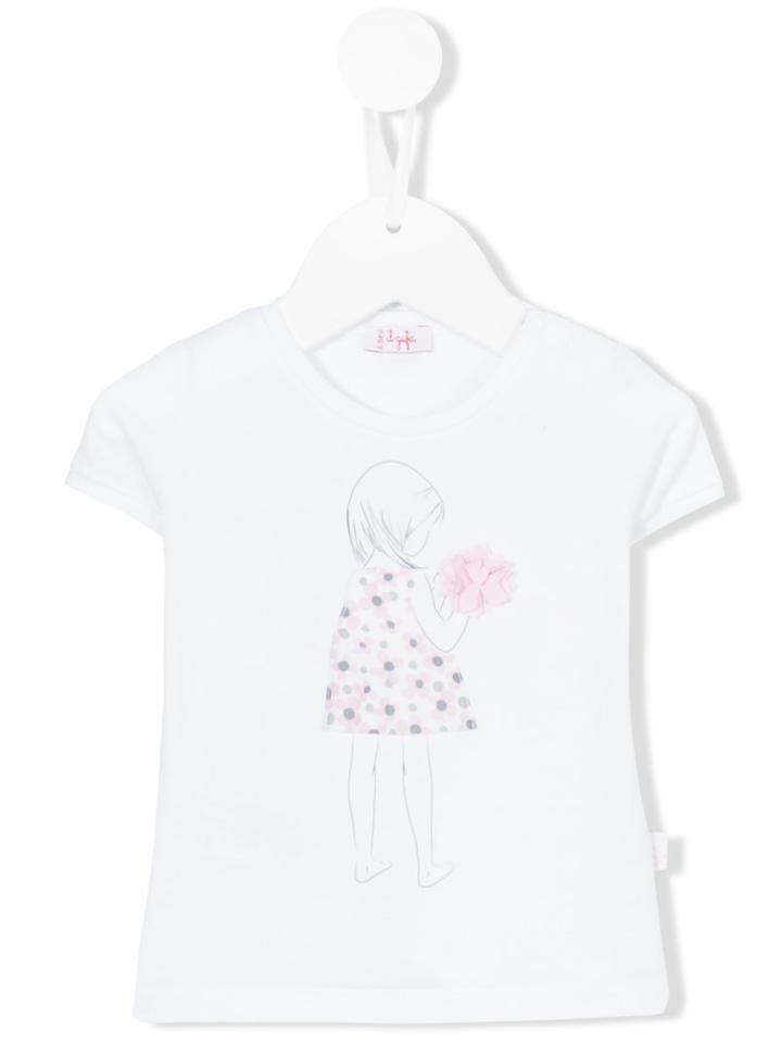 Il Gufo - Girl Print T-shirt - Kids - Cotton/spandex/elastane - 6 Mth, White