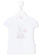 Il Gufo - Girl Print T-shirt - Kids - Cotton/spandex/elastane - 6 Mth, White