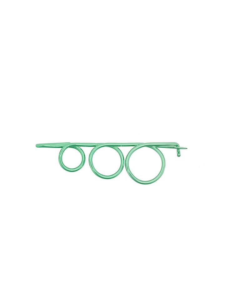 Wouters & Hendrix Technofossils E-coated Close Brooch - Green