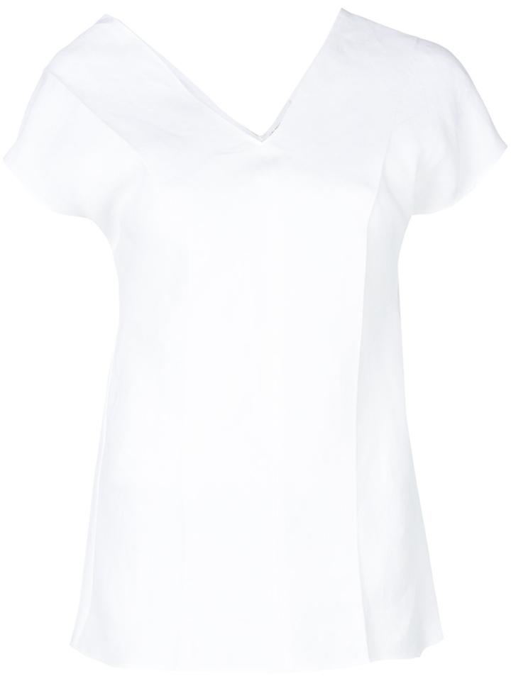 Helmut Lang Asymmetric Neck T-shirt - White