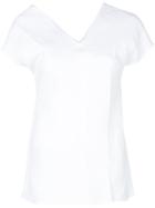 Helmut Lang Asymmetric Neck T-shirt - White