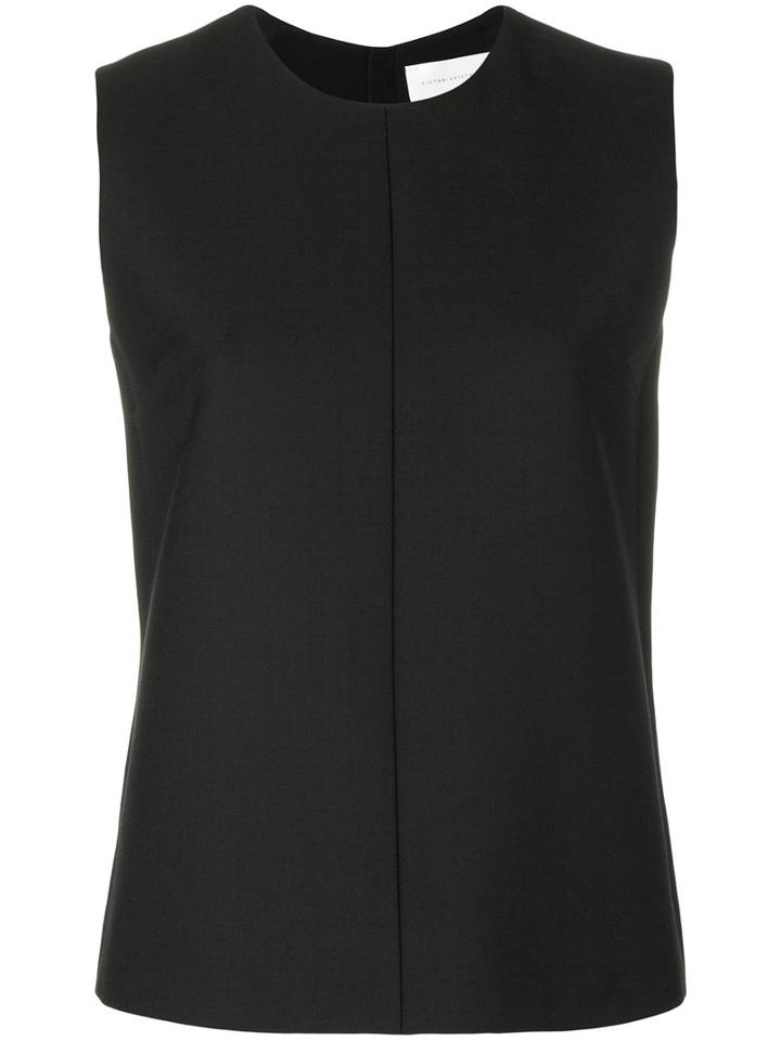 Victoria Victoria Beckham - Rear Zip Tank - Women - Silk/nylon/polyester/wool - 10, Black, Silk/nylon/polyester/wool