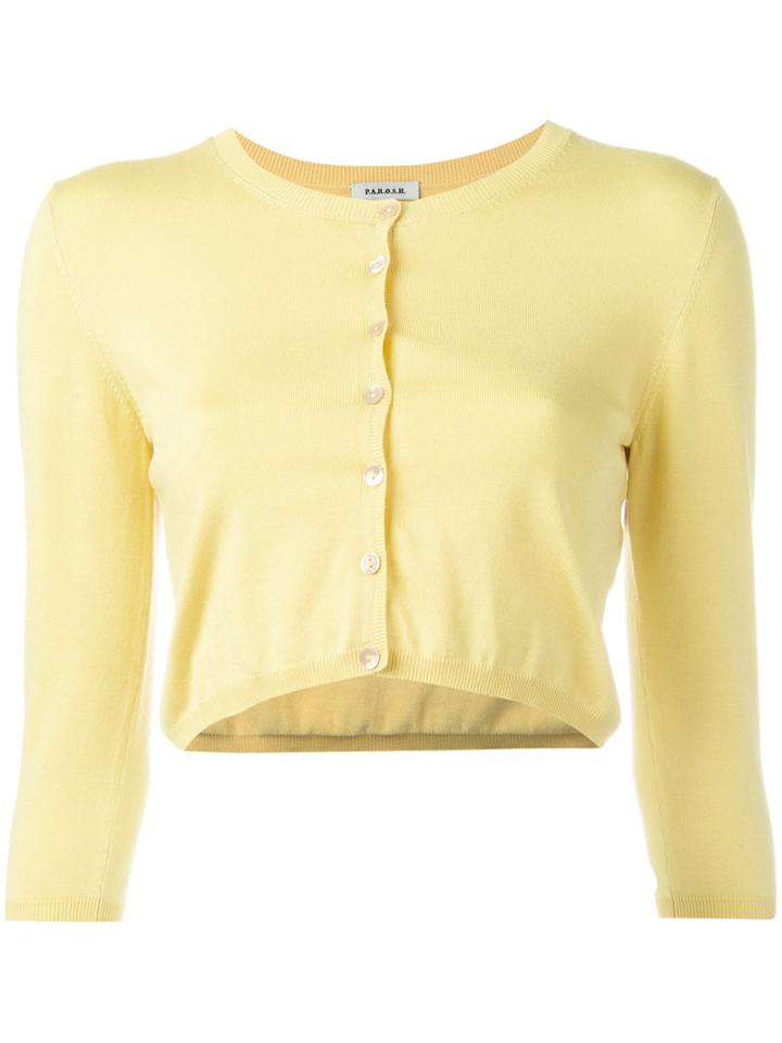 P.a.r.o.s.h. Sibili Cardigan, Women's, Yellow/orange, Silk/spandex/elastane