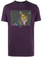 Ps By Paul Smith Zebra Print T-shirt - Pink & Purple