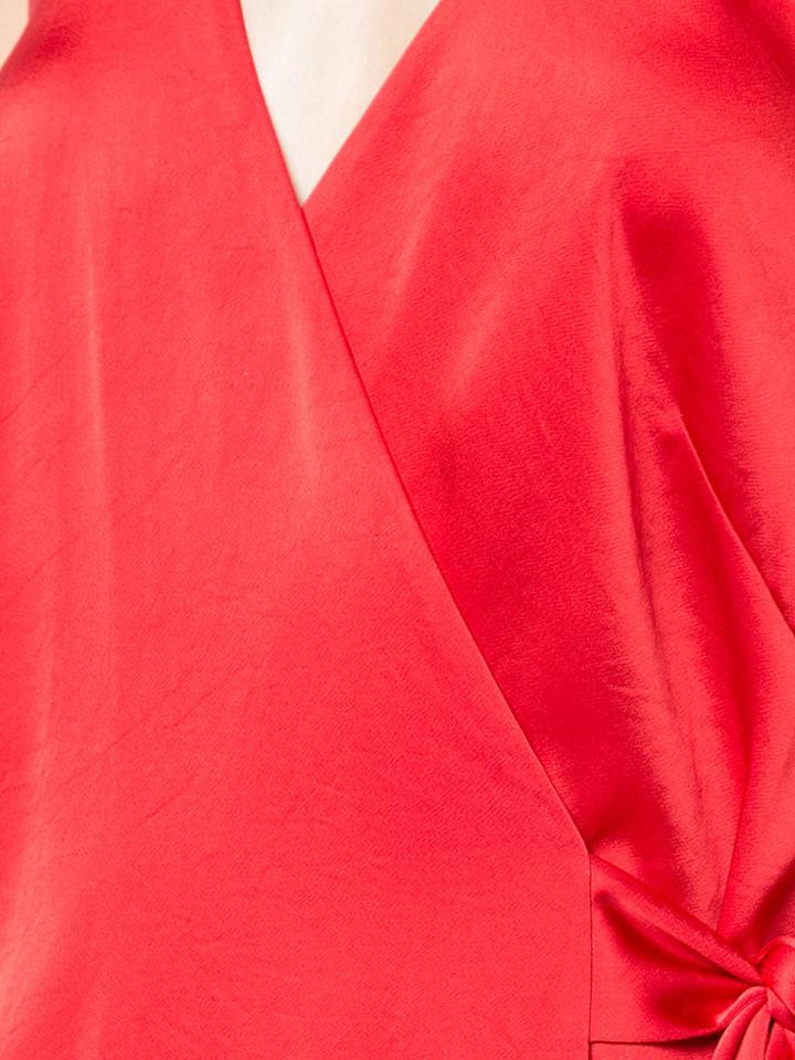 Dvf Diane Von Furstenberg Wrap Front Gown - Red