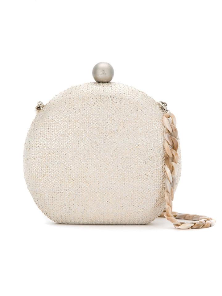 Isla Glitter Clutch Bag - Neutrals