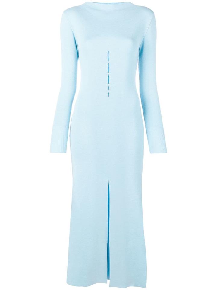 Jacquemus Side Slits Midi Dress - Blue