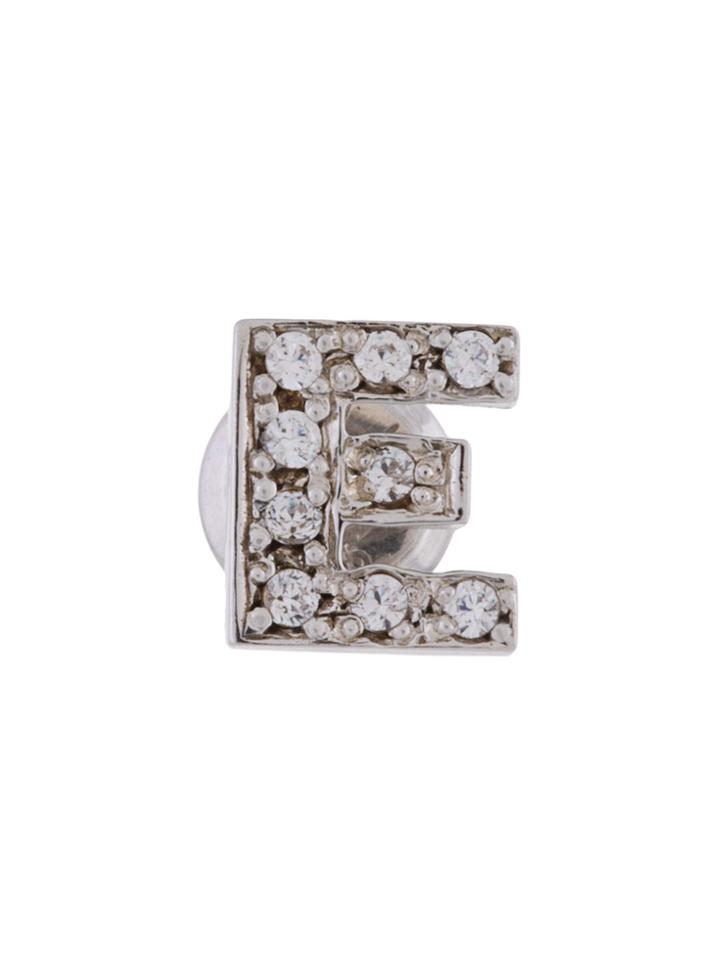 Mehem E Stud Earring - Metallic