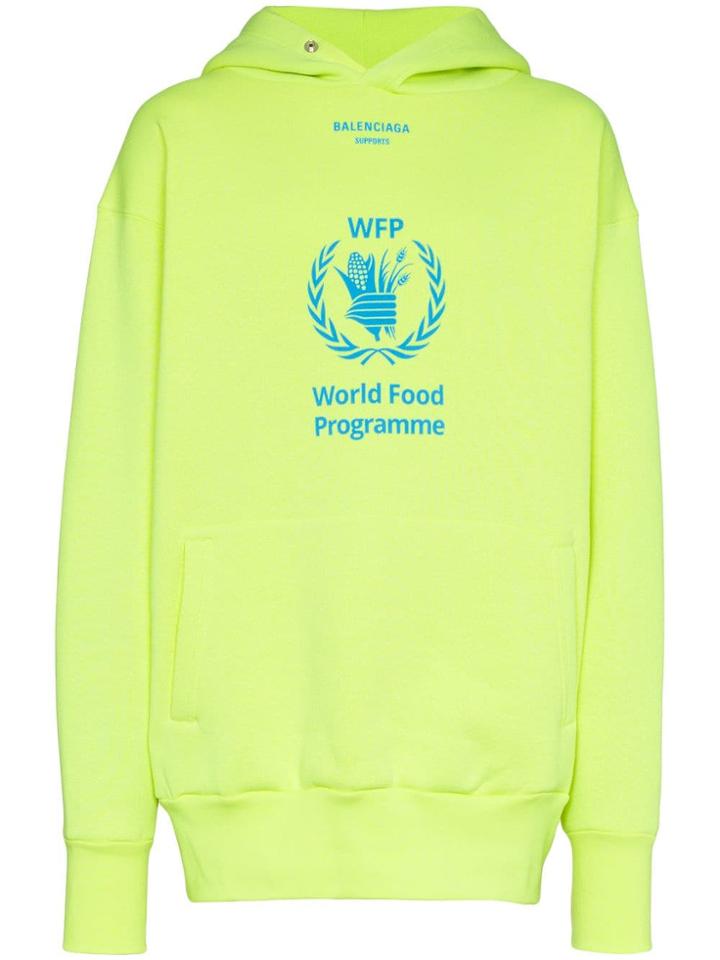 Balenciaga Yellow World Food Programme Cotton-blend Hoodie