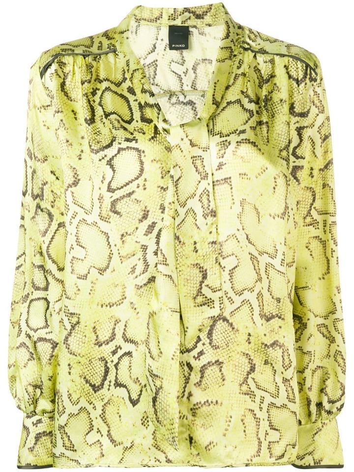 Pinko Snake Print Shirt - Yellow