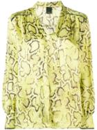 Pinko Snake Print Shirt - Yellow