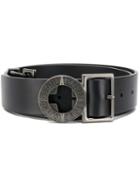 Stone Island Embossed Buckle Belt - Black