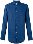 Massimo Alba - 'canary' Shirt - Men - Linen/flax - M, Blue, Linen/flax