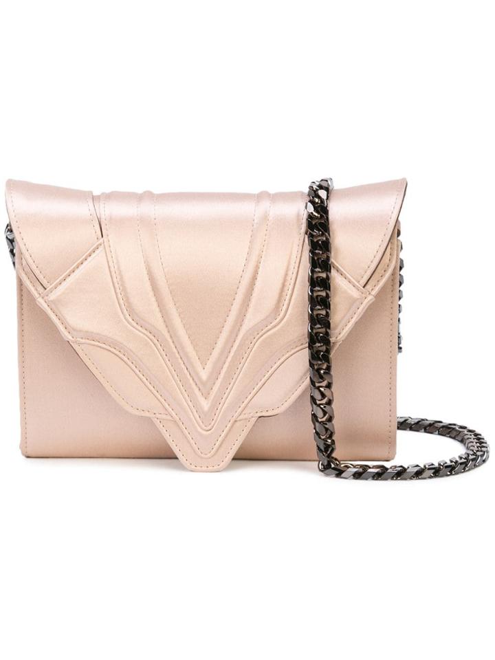 Elena Ghisellini Metallic Clutch Bag - Neutrals