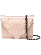 Elena Ghisellini Metallic Clutch Bag - Neutrals
