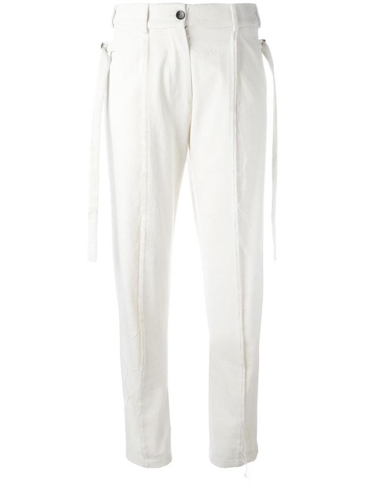 Damir Doma 'pasteur' Trousers, Women's, Size: Medium, White, Cotton/polyamide/virgin Wool