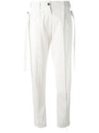 Damir Doma 'pasteur' Trousers, Women's, Size: Medium, White, Cotton/polyamide/virgin Wool