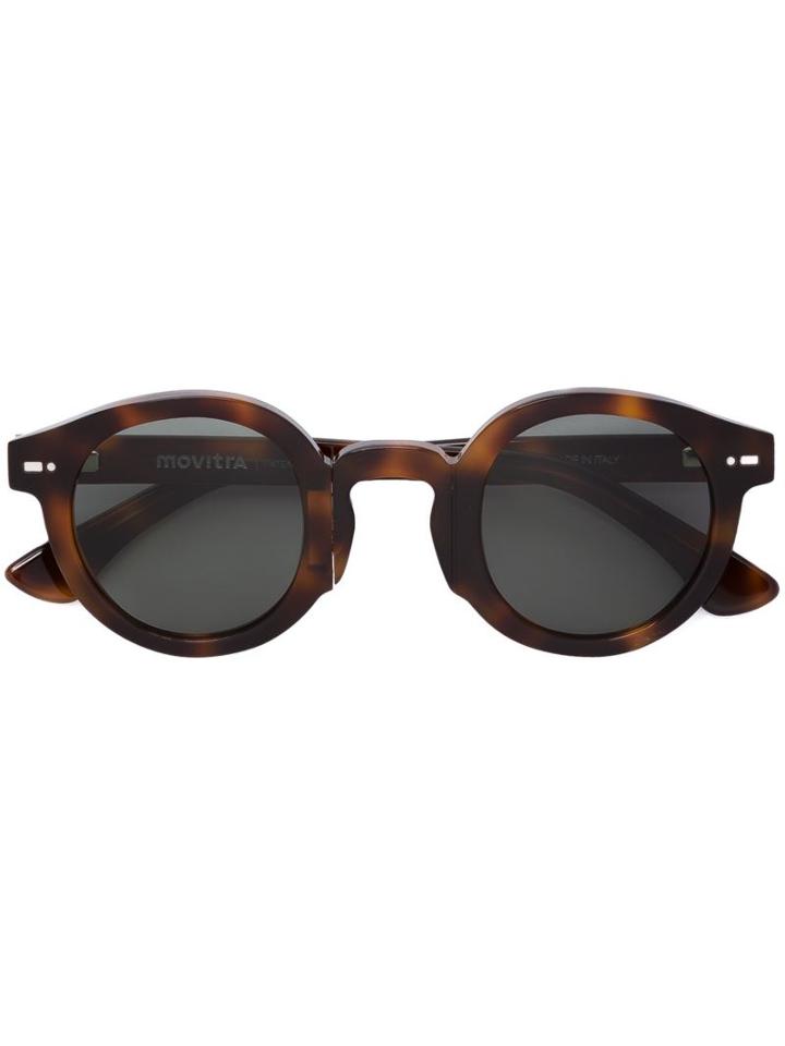 Movitra - Round Frame Sunglasses - Unisex - Acetate - One Size, Brown, Acetate