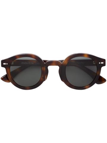 Movitra - Round Frame Sunglasses - Unisex - Acetate - One Size, Brown, Acetate