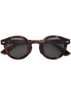 Movitra - Round Frame Sunglasses - Unisex - Acetate - One Size, Brown, Acetate