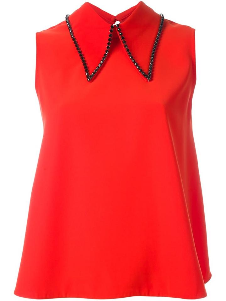 Mcq Alexander Mcqueen Embellished Collar Top