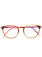 Tom Ford Eyewear Round Frame Glasses - Orange