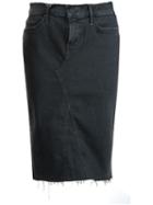 Mother Denim Pencil Skirt, Women's, Size: 27, Black, Cotton/polyester/spandex/elastane