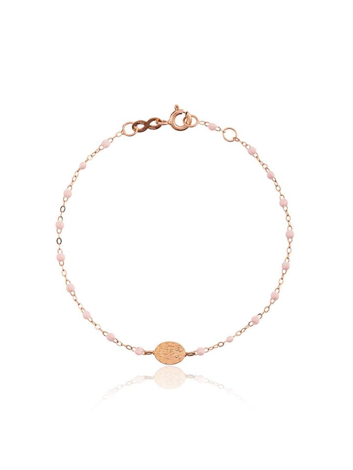 Gigi Clozeau 18k Rose Gold Pink Beaded Bracelet