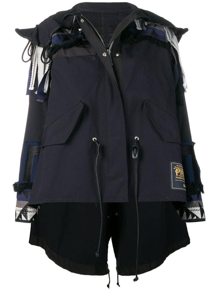Sacai Deconstructed Asymmetric Jacket - Blue