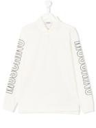 Moschino Kids Teen Long Sleeve Polo Shirt - White